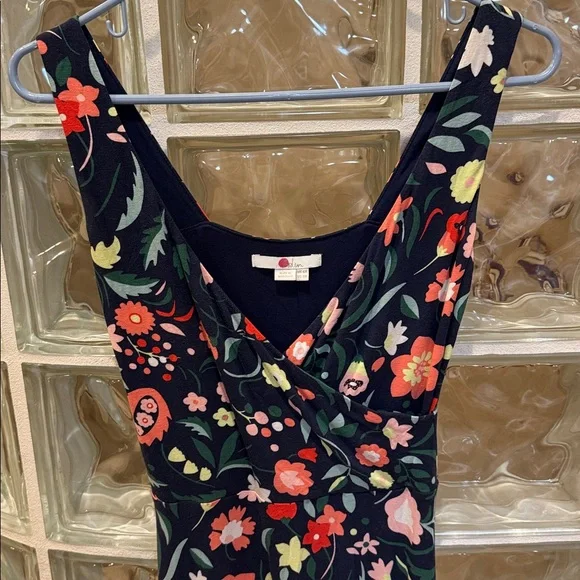 Boden Navy Floral Midi Dress - Picture 4 of 6